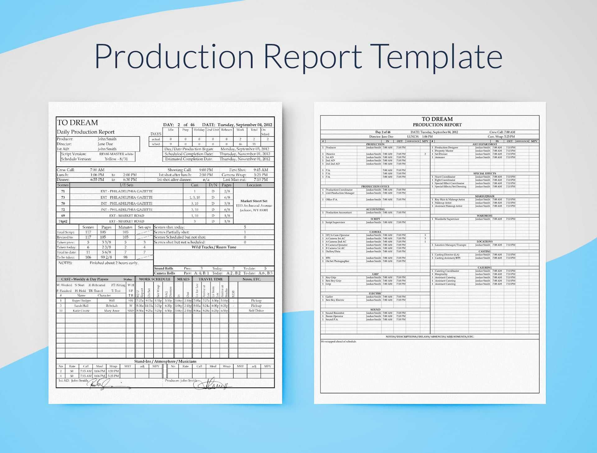 Production Report Template For Excel – Free Download | Sethero For Production Status Report Template