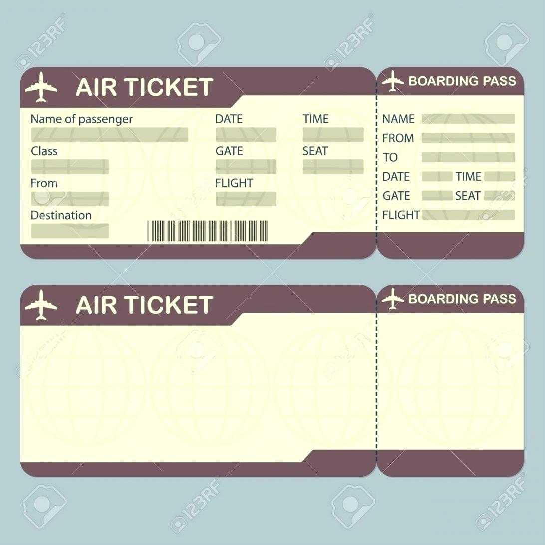 Productions Pretend Airline Ticket Template Plane Inside Plane Ticket Template Word