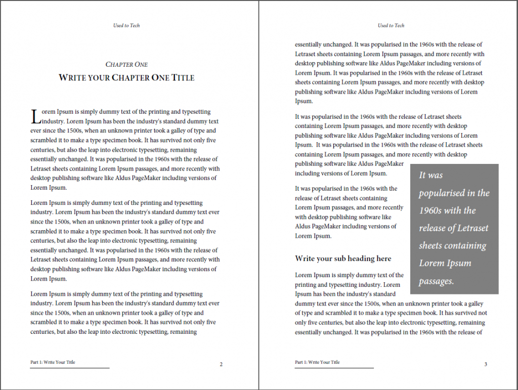 Professional Looking Book Template For Word, Free – Used To Tech Pertaining To 6X9 Book Template For Word