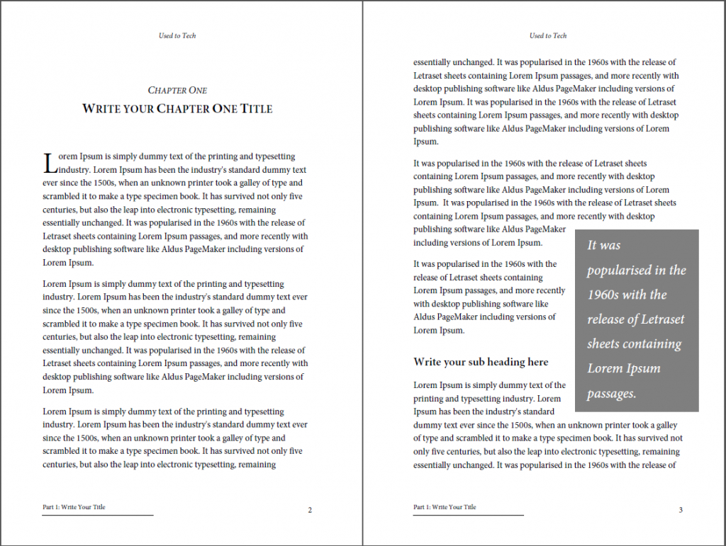 Professional Looking Book Template For Word, Free – Used To Tech Within How To Create A Book Template In Word