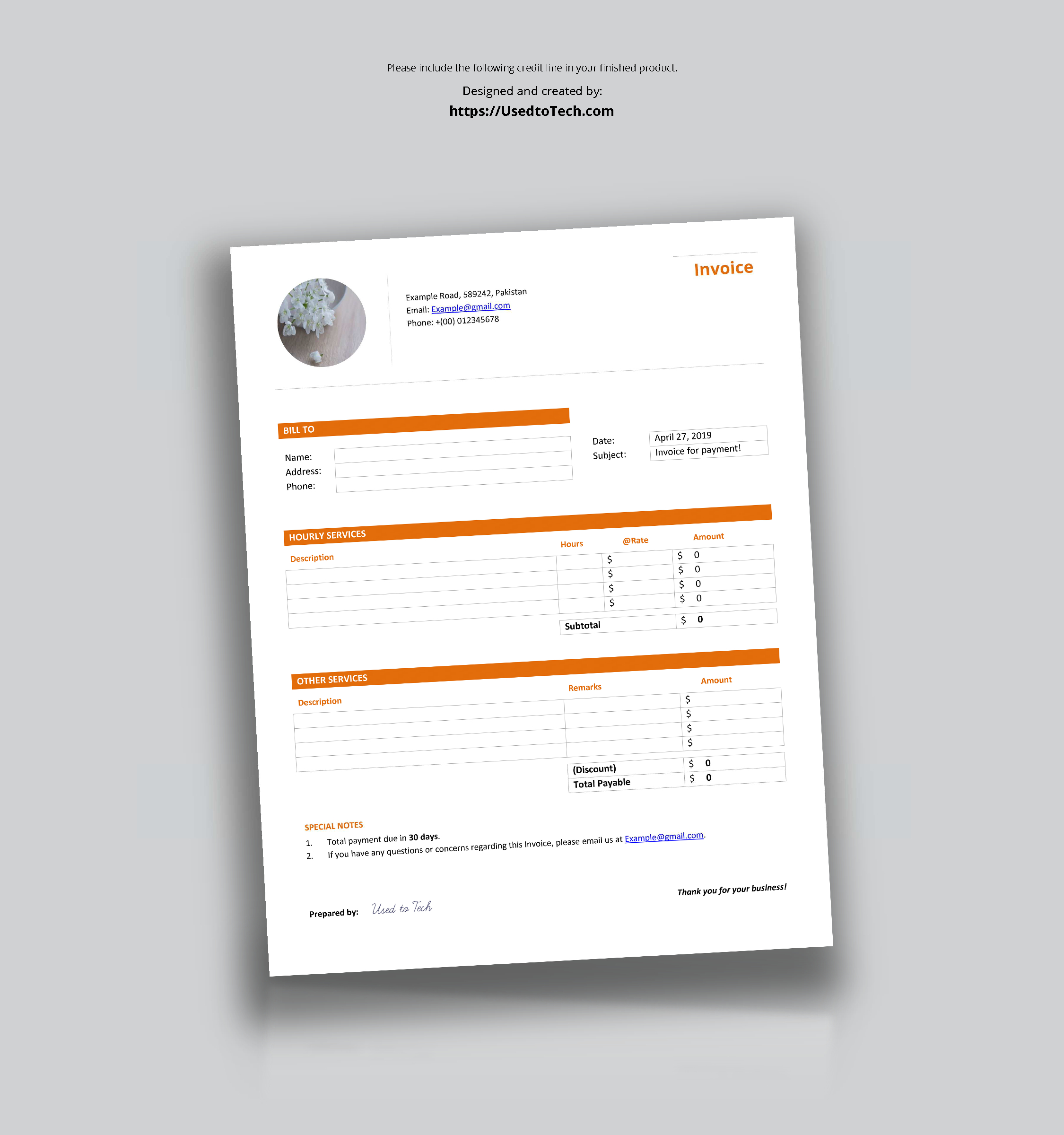 Professional Looking & Free Invoice Template In Word – Used For Header Templates For Word