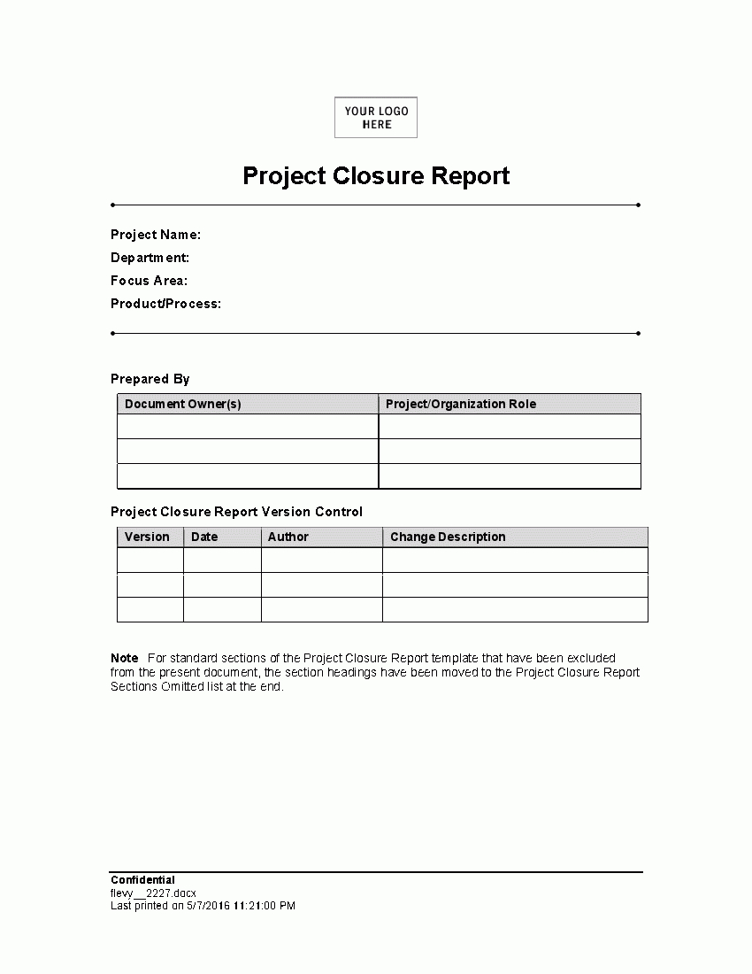 Project Closure Report – Barati.ald2014 In Project Closure Report Template Ppt