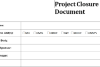 Project Closure Report Template intended for Closure Report Template