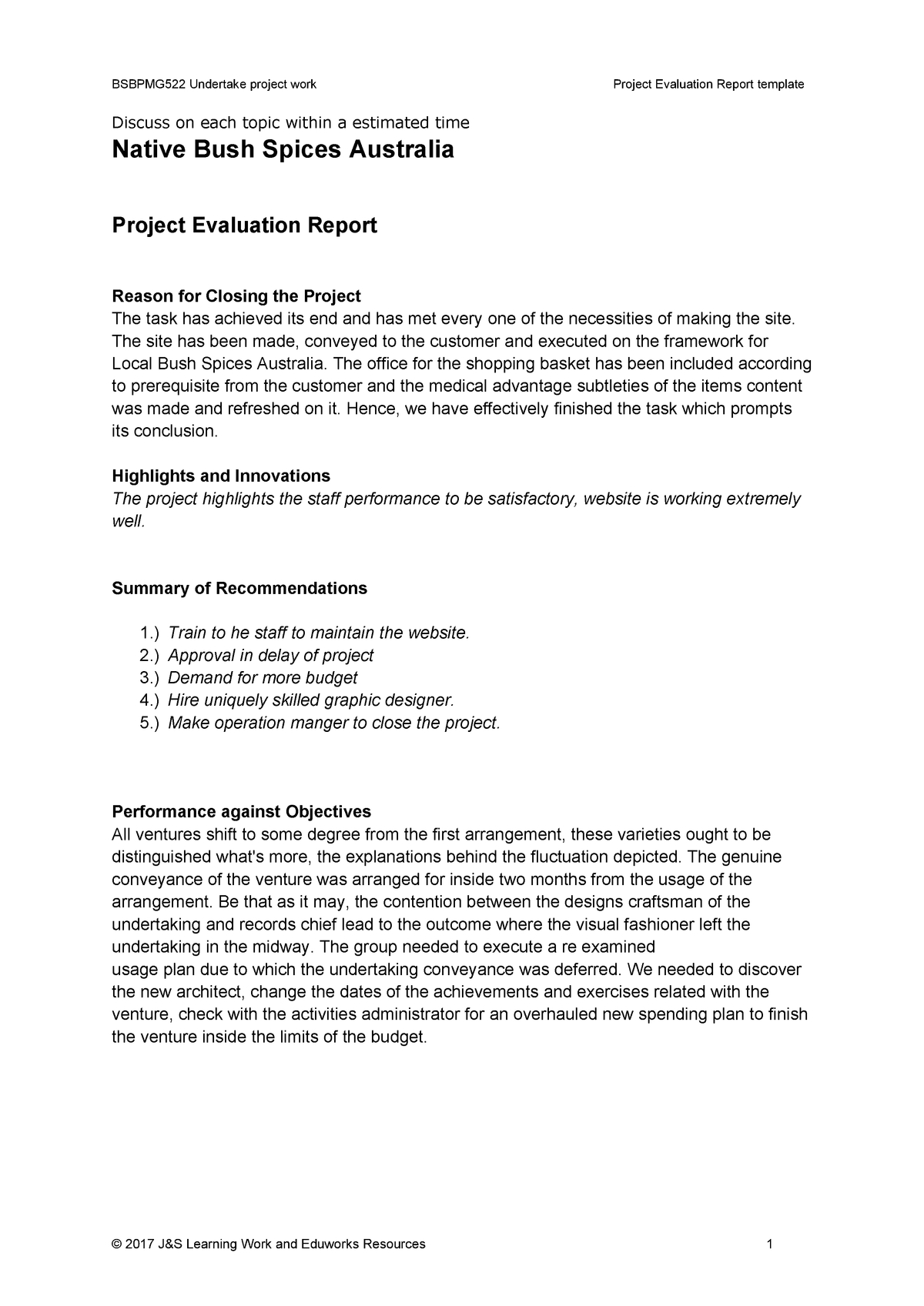Project Evaluation Report Template V1.0 – 200392 – Uws – Studocu Pertaining To Website Evaluation Report Template