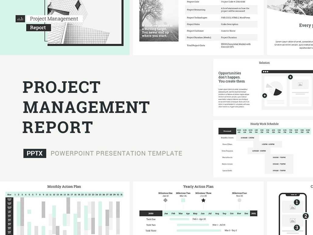 Project Management Report Presentation Templatejetz Intended For Strategic Management Report Template