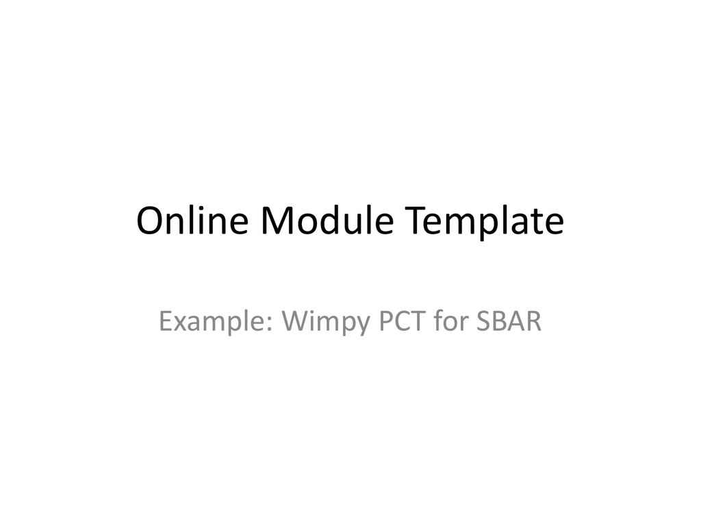 Question Within Sbar Template Word