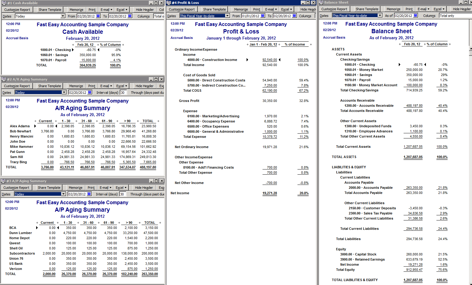 Quickbooks Balance Sheet Report For Quick Book Reports Templates