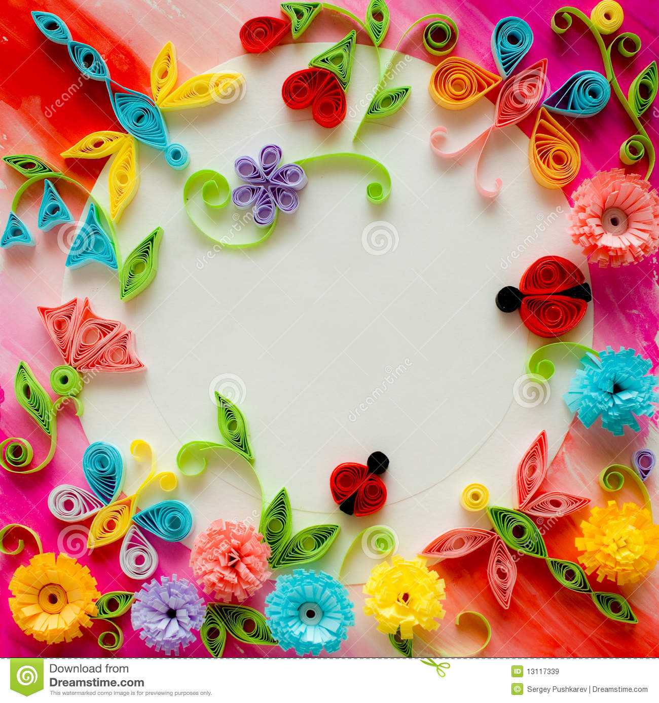 Quilling Greeting Card Blank Template Stock Image – Image Of With Regard To Free Printable Blank Greeting Card Templates