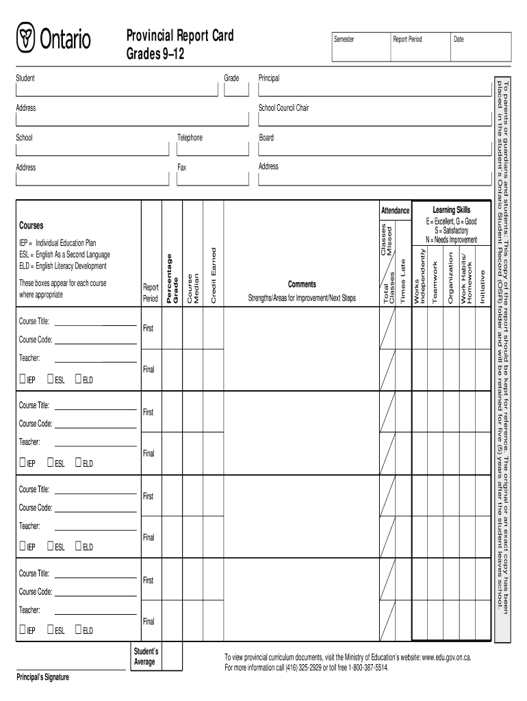 Report Card Form – Fill Out And Sign Printable Pdf Template | Signnow Inside Report Card Template Pdf