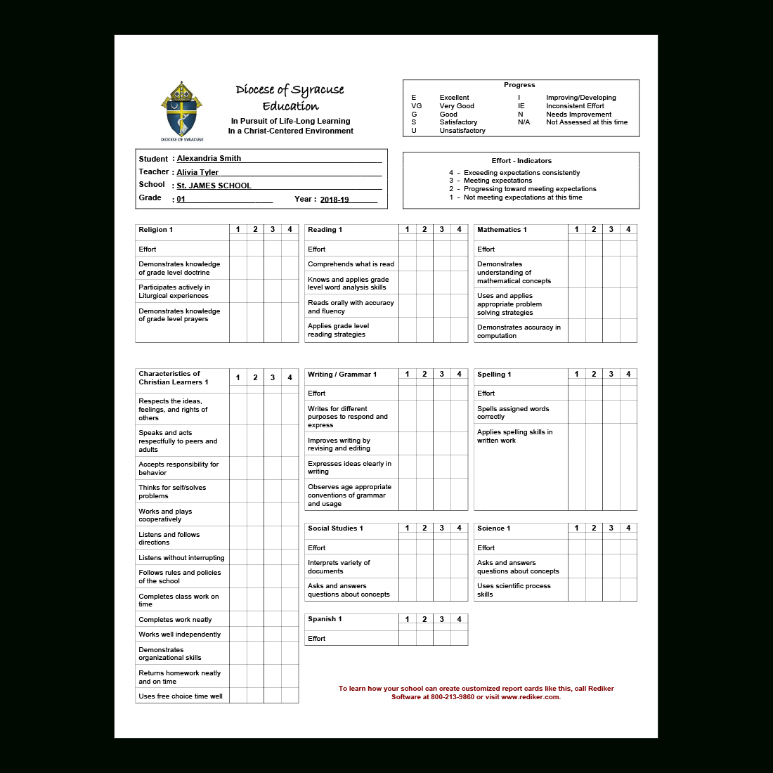 Report Card Software – Grade Management | Rediker Software For Summer School Progress Report Template