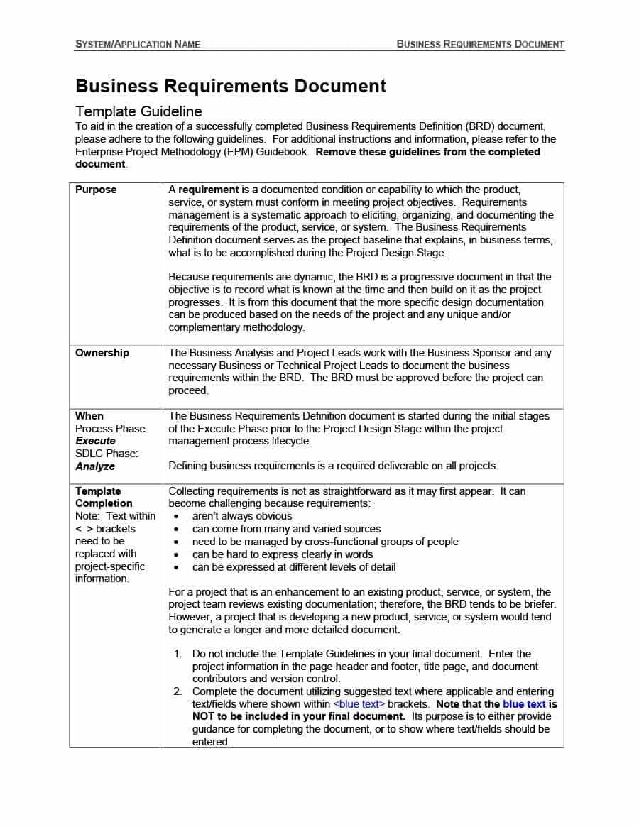 Requirements Document Template – Karan.ald2014 Inside Product Requirements Document Template Word