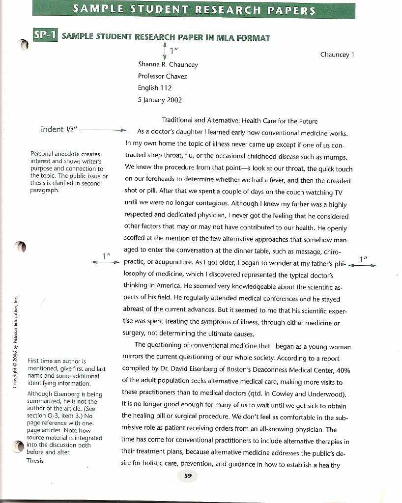 Research Paper Example Mla Style Essay Format Sample Pdf Within Research Report Sample Template