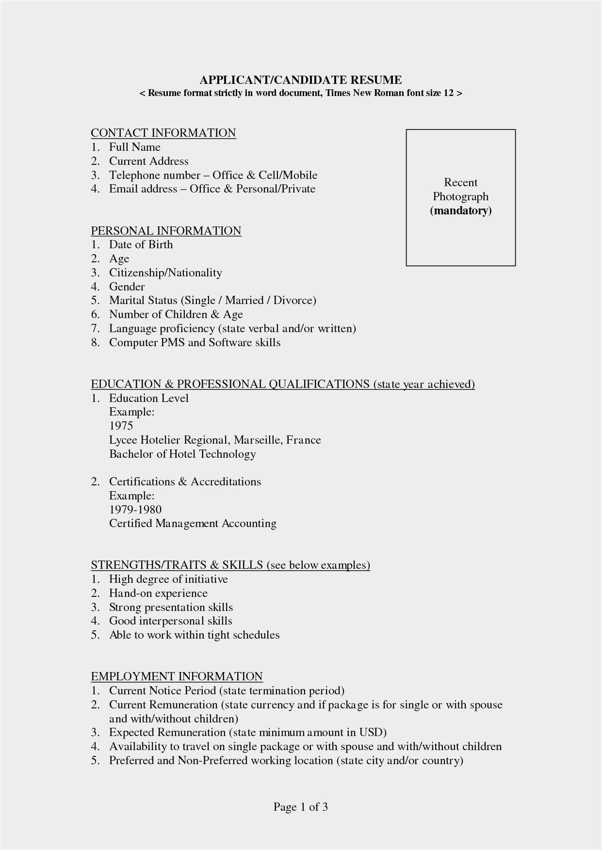 Resume Template Word Download Malaysia – Resume Sample Intended For Blank Resume Templates For Microsoft Word