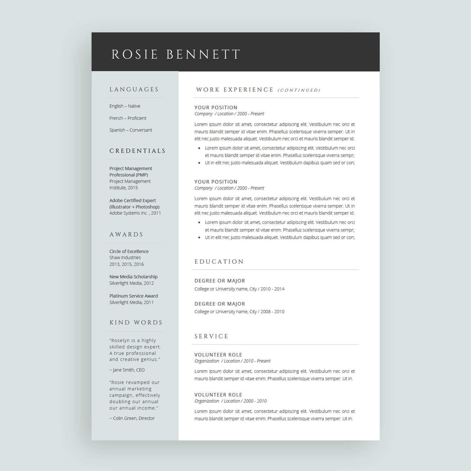 Resume Templates For Microsoft™ Word And Google™ Docs – How Inside Free Resume Template Microsoft Word