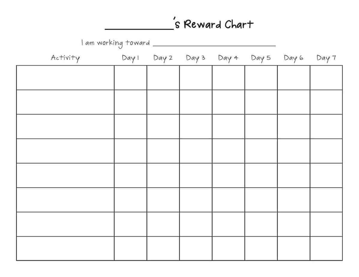 Reward Chart Templates – Word Excel Fomats Within Reward Chart Template Word