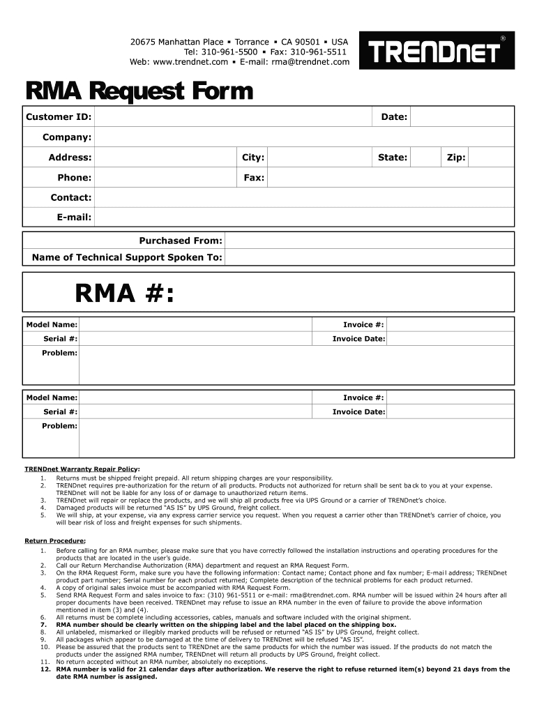 Rma Package Application – Fill Online, Printable, Fillable Within Rma Report Template