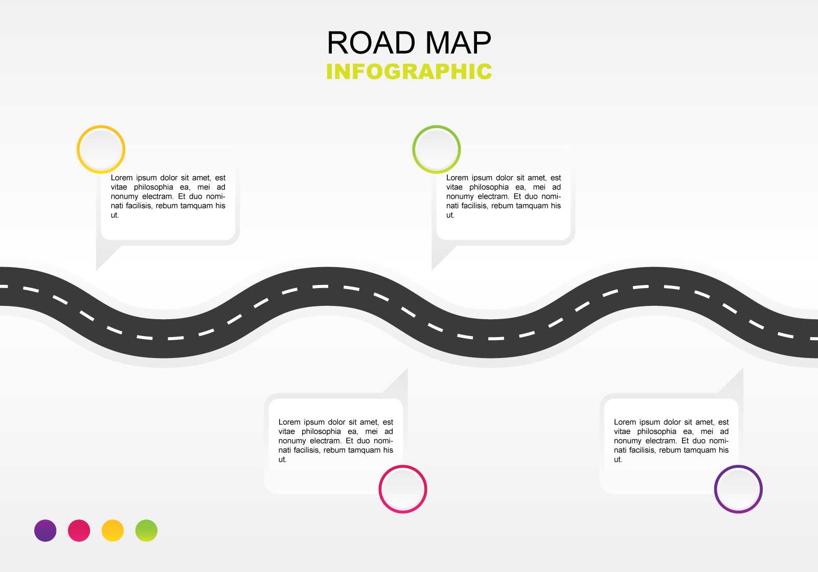 Road Infographic Free Vector Art - (578 Free Downloads) Within Blank Road Map Template