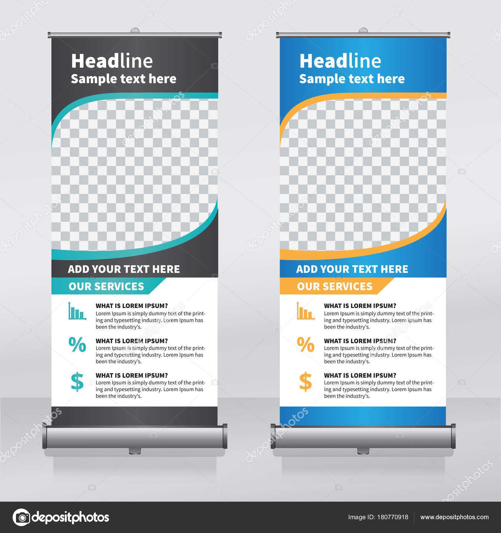 Roll Banner Design Template Vertical Abstract Background Pertaining To Retractable Banner Design Templates