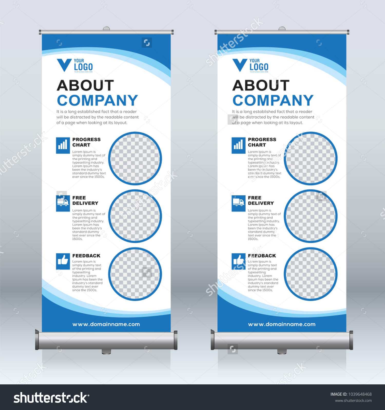 Roll Banner Design Template Vertical Abstract Stock Vector For Retractable Banner Design Templates