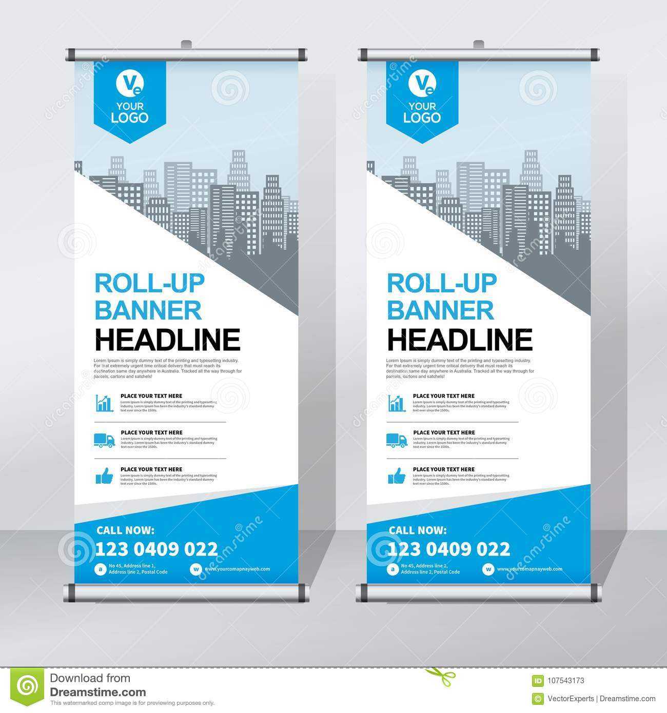 Roll Up Banner Design Template, Vertical, Abstract Regarding Pop Up Banner Design Template