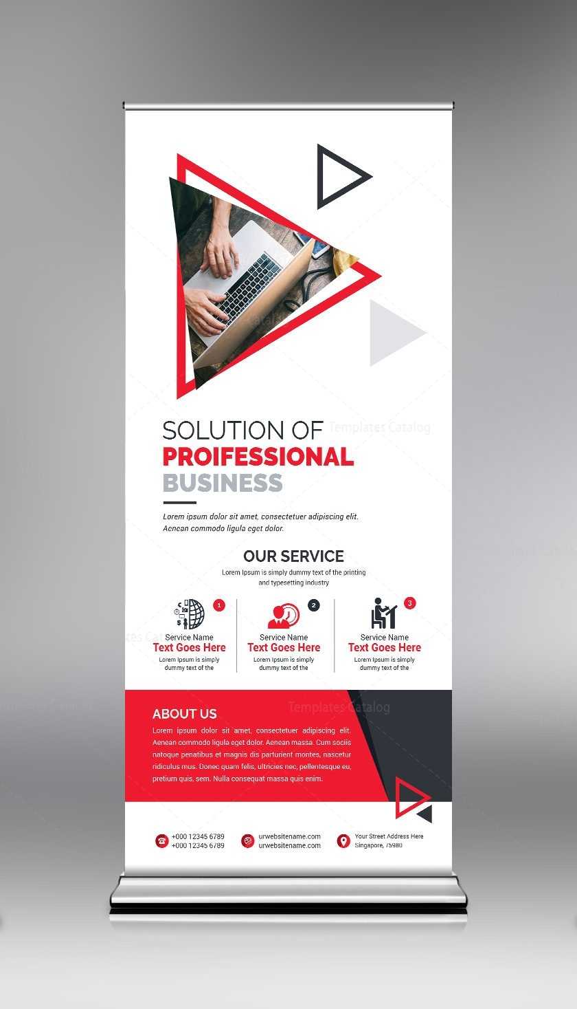 Roll Up Banner Template With Clean Design 000684 With Regard To Product Banner Template