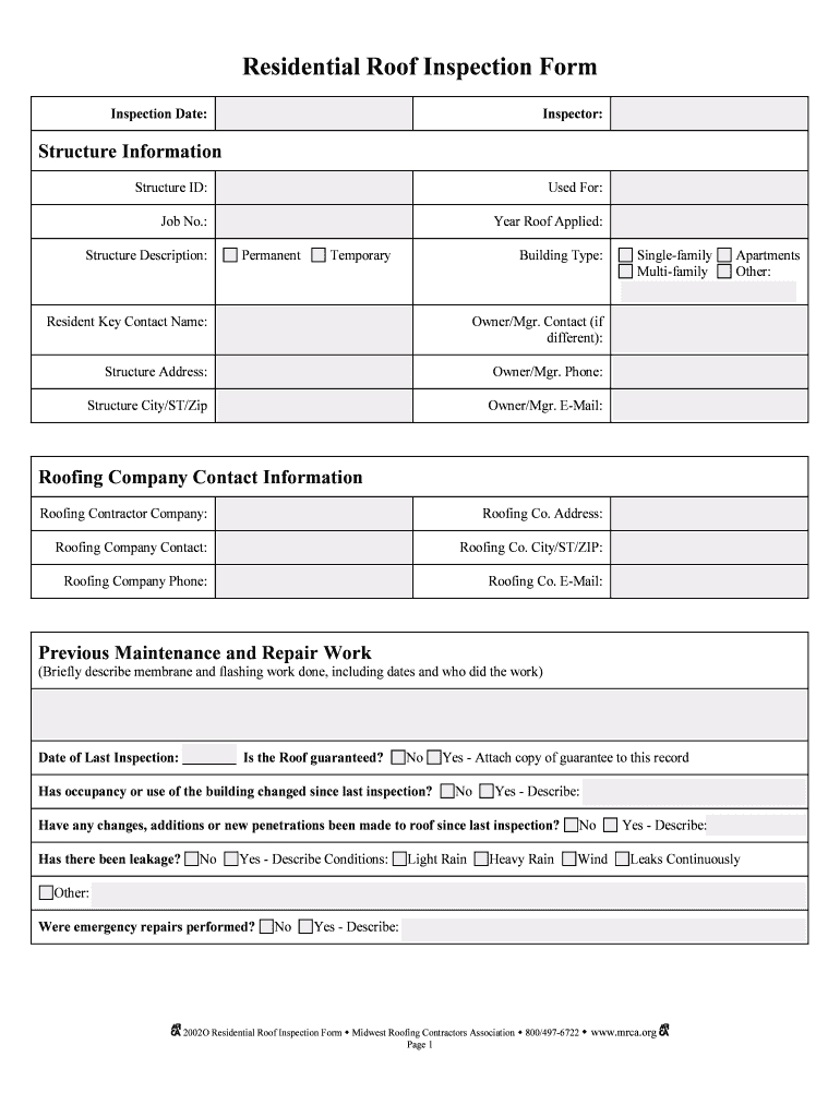 Roof Inspection Report Template – Fill Online, Printable Intended For Property Condition Assessment Report Template