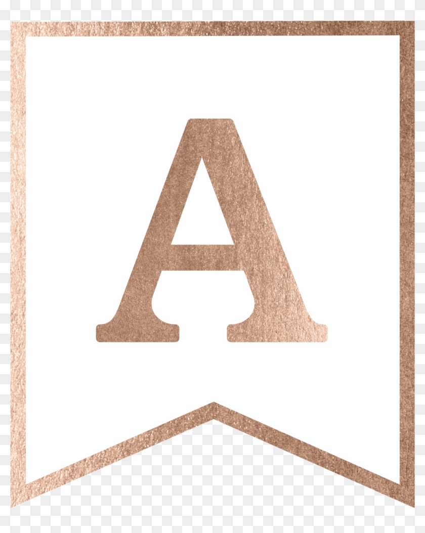 Rose Gold Banner Template Free Printable, Hd Png Download Intended For Printable Pennant Banner Template Free