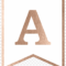 Rose Gold Banner Template Free Printable, Hd Png Download Pertaining To Free Printable Pennant Banner Template