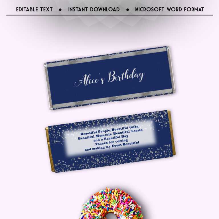 Candy Bar Wrapper Template Microsoft Word