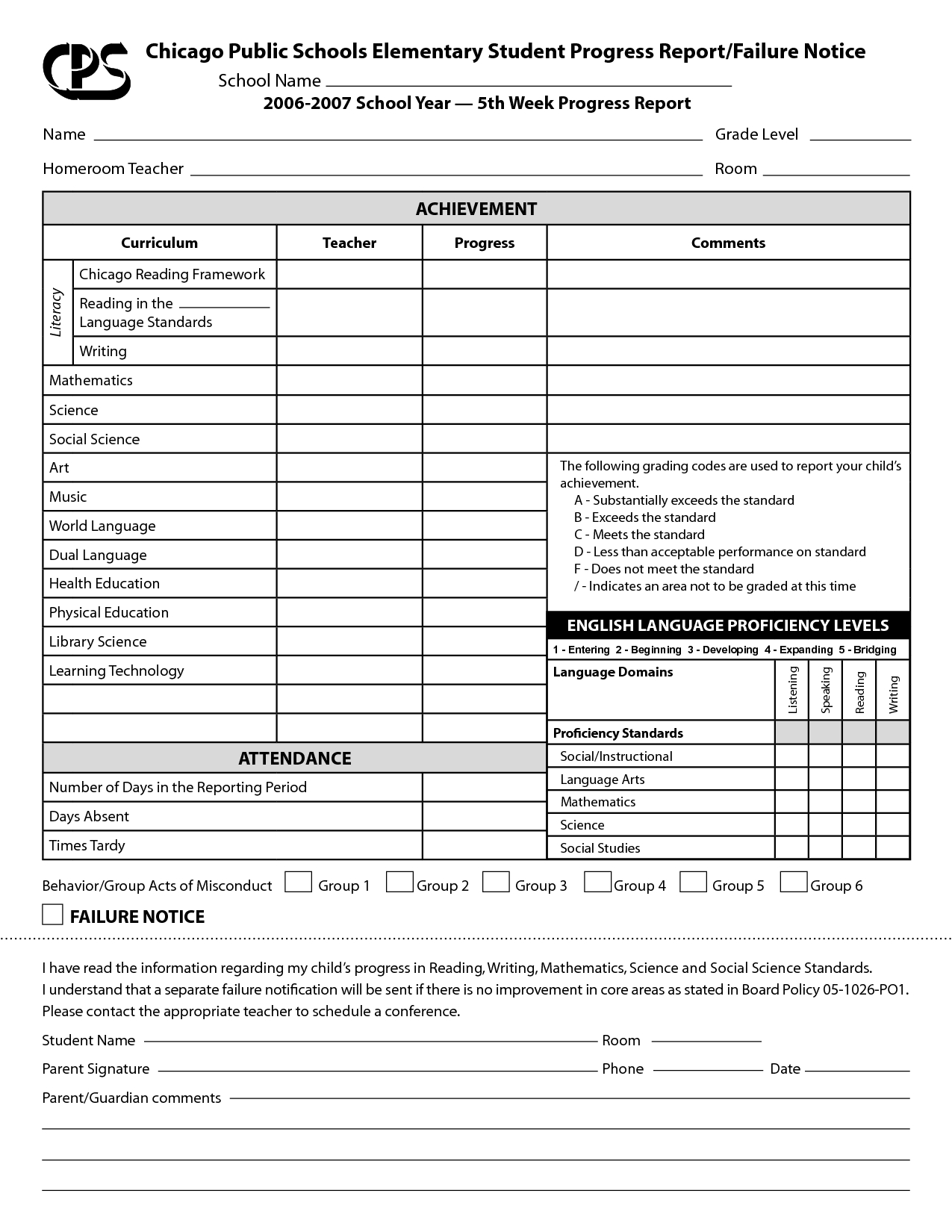 Sample Elementary School Report Cards In Homeschool Middle School Report Card Template