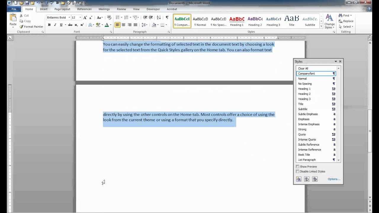 Saving Styles As A Template In Word Inside How To Save A Template In Word