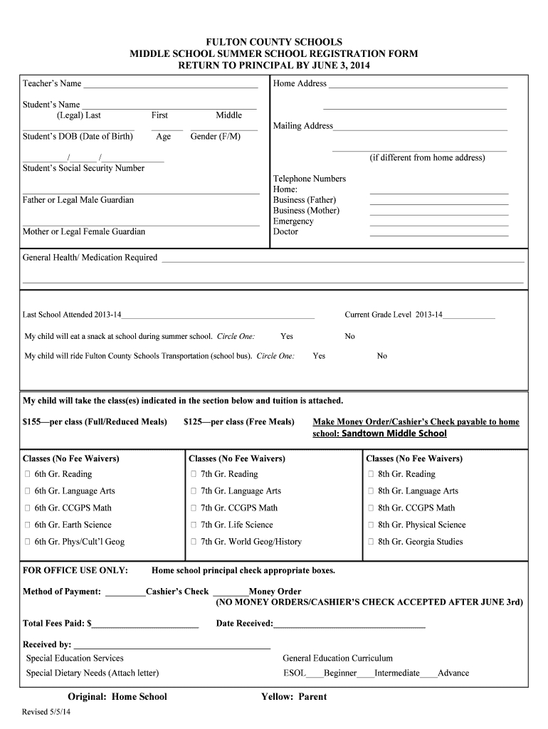 School Registration Form Template – Fill Online, Printable Pertaining To School Registration Form Template Word