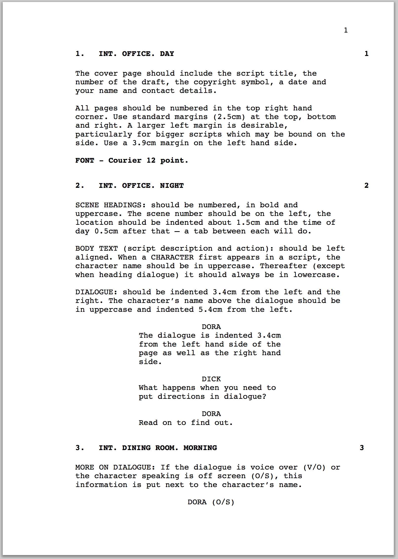 Script Format Example – Karati.ald2014 Regarding Shooting Script Template Word