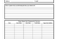 Service Request Form Templates - Word Excel Fomats within Community Service Template Word