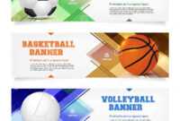 Set Of Sport Banner Templates With Ball And Sample Text inside Sports Banner Templates