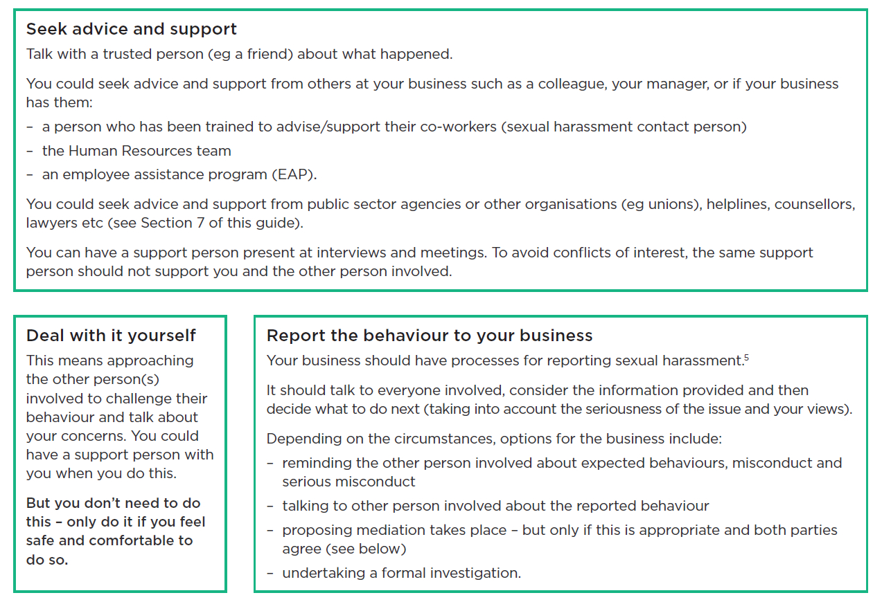 Sexual Harassment Advice For Workers Worksafe Regarding Sexual Harassment Investigation 