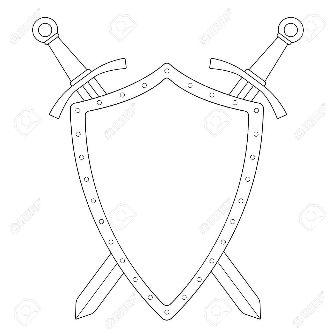 Shield Drawing Template At Paintingvalley | Explore In Blank Shield Template Printable
