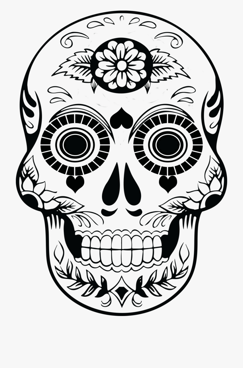 Skull Clipart Candy – Blank Sugar Skull Outline With Regard To Blank Sugar Skull Template