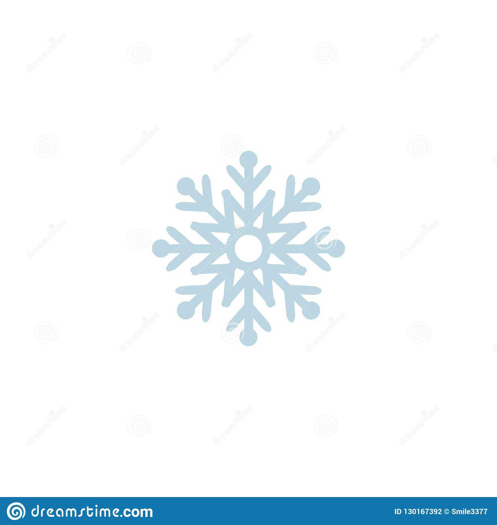 Snowflake Icon. Template Christmas Snowflake On Blank In Blank Snowflake Template
