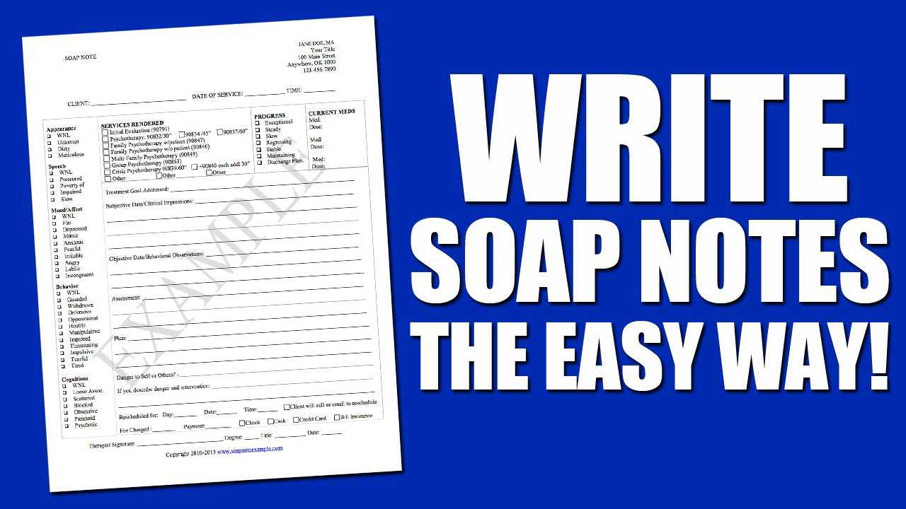 Soap Note Example With Regard To Soap Note Template Word