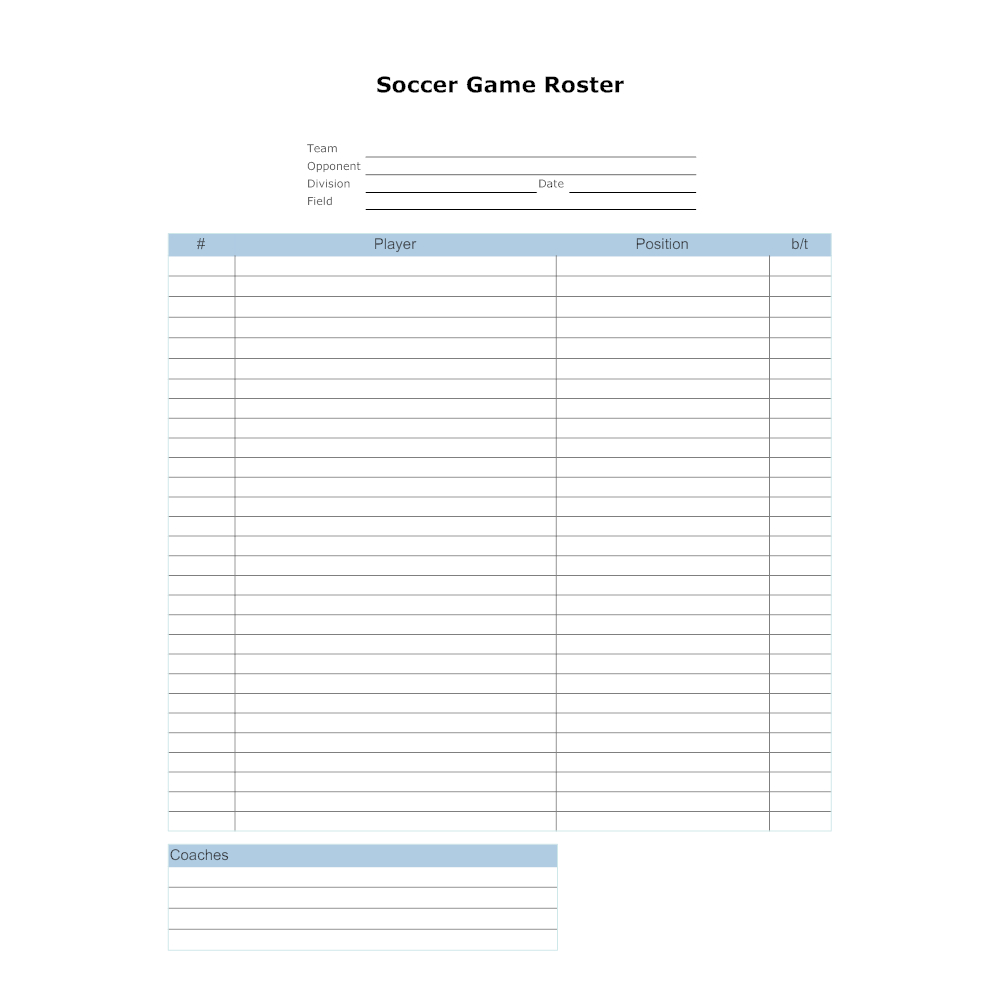 Soccer Lineup Templates – Karan.ald2014 In Blank Football Depth Chart Template