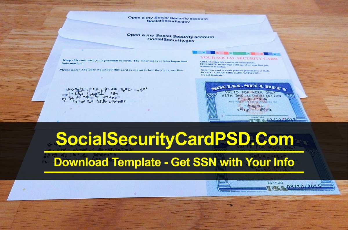 Social Security Card Psd Template Collection 2020 Pertaining To Blank Social Security Card Template Download