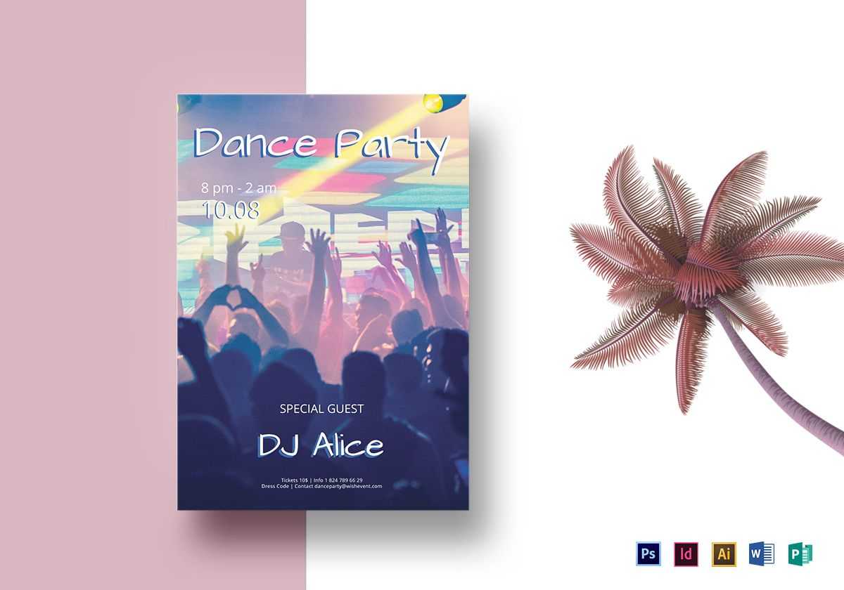 Special Dj Flyer Template With Dance Flyer Template Word