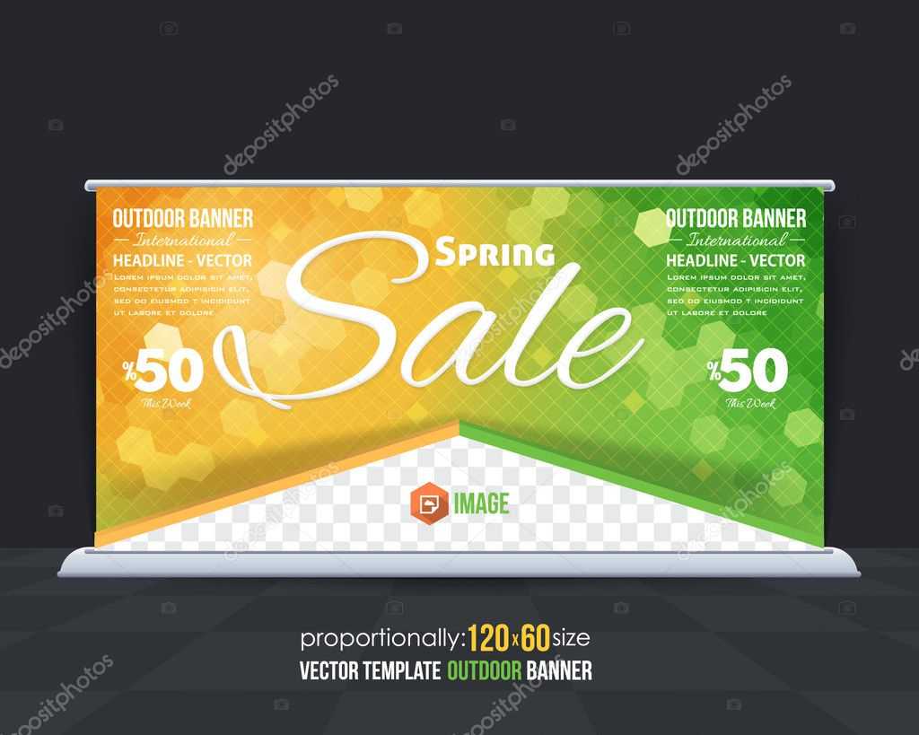 Spring Sale Outdoor Banner Design, Advertising Template For Outdoor Banner Design Templates