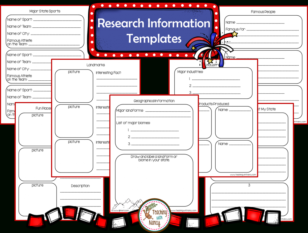 State Report Research Project Made Easy! | Teaching With Nancy In State Report Template