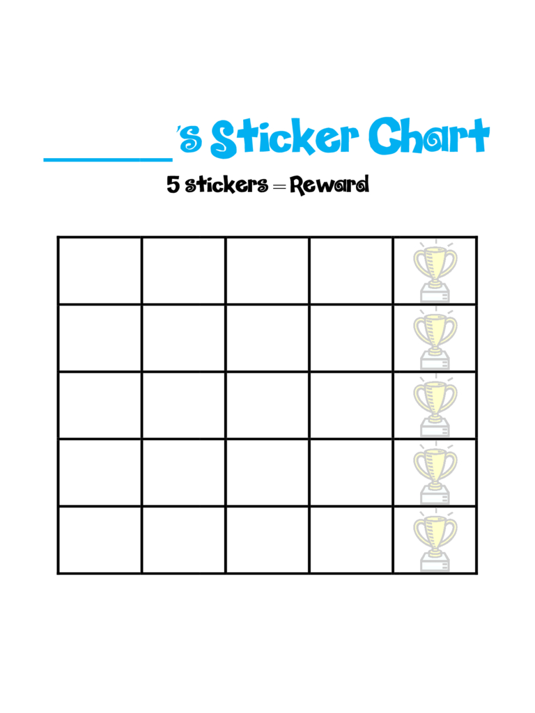 Sticker Charts – 6 Free Templates In Pdf, Word, Excel Download Regarding Blank Reward Chart Template