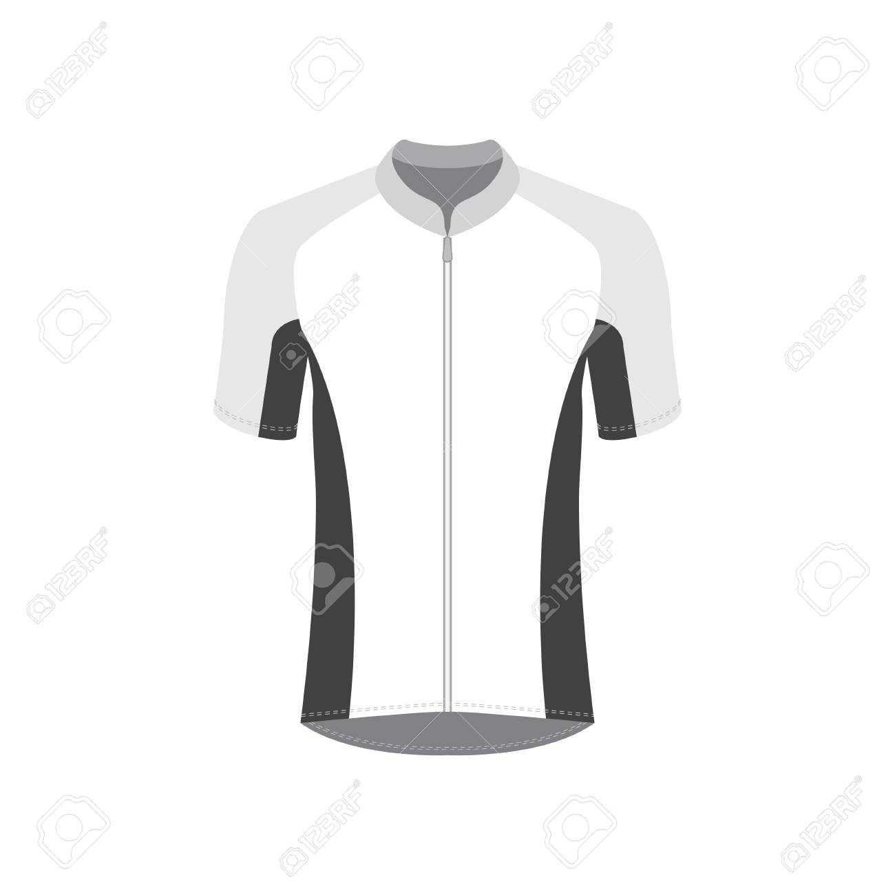 Stock Illustration Throughout Blank Cycling Jersey Template