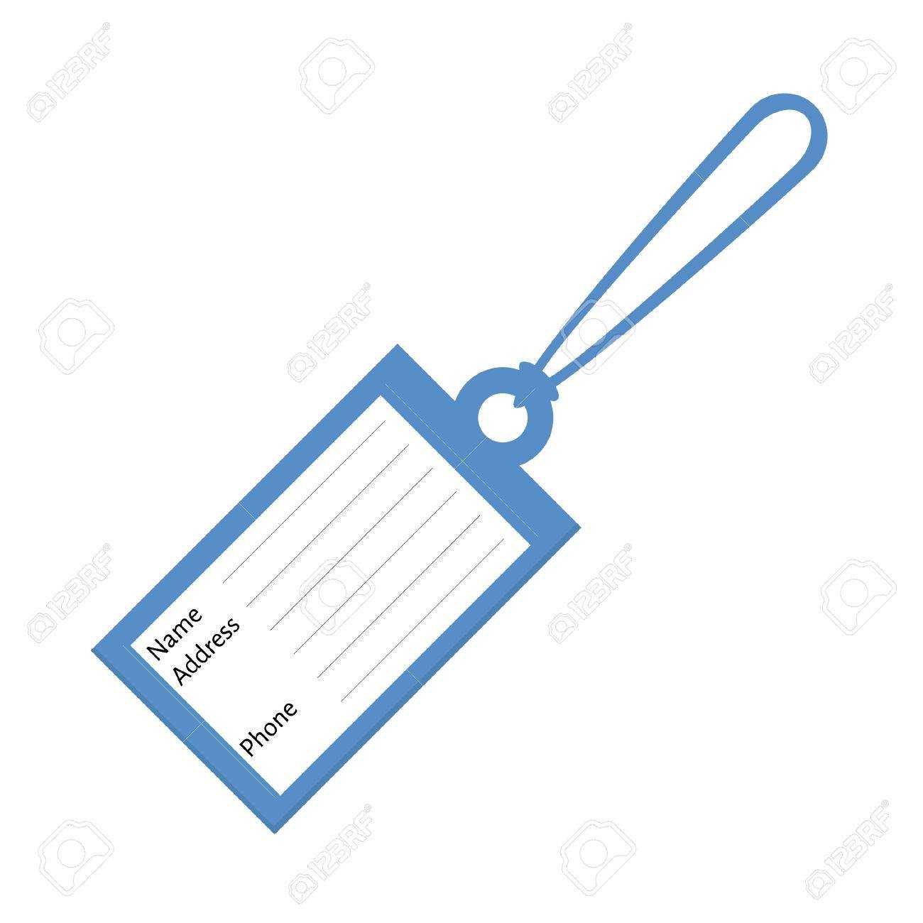 Stock Illustration With Regard To Luggage Tag Template Word