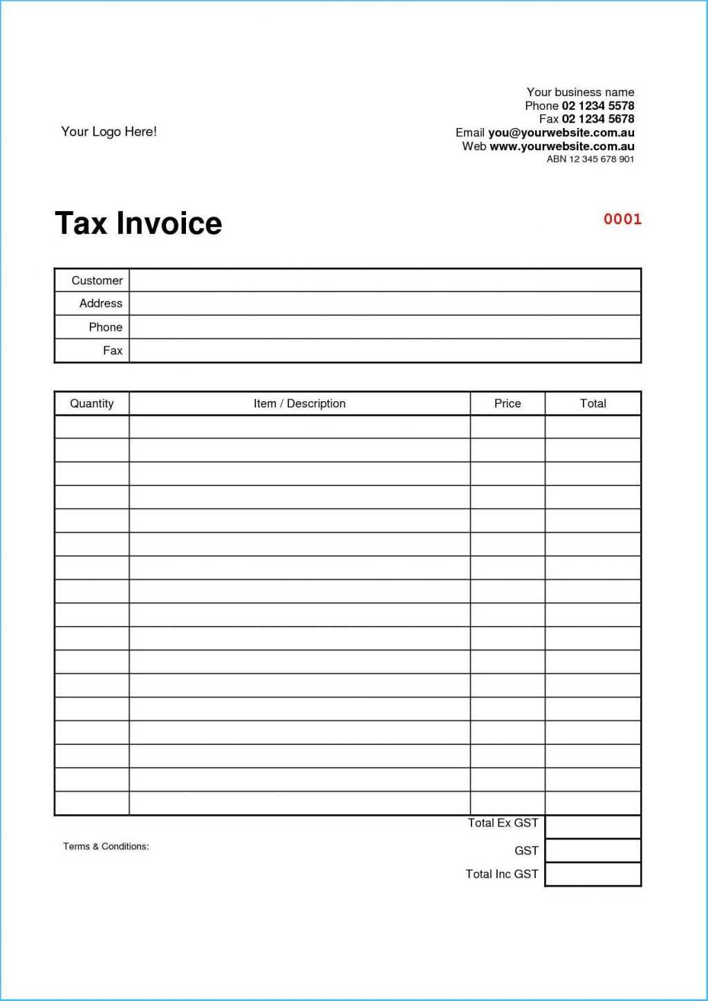 Stylish Australian Invoice Template Word As Free Templates Pertaining To Free Printable Invoice Template Microsoft Word