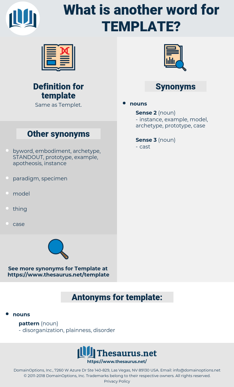 Synonyms For Template, Antonyms For Template - Thesaurus With Regard To Another Word For Template
